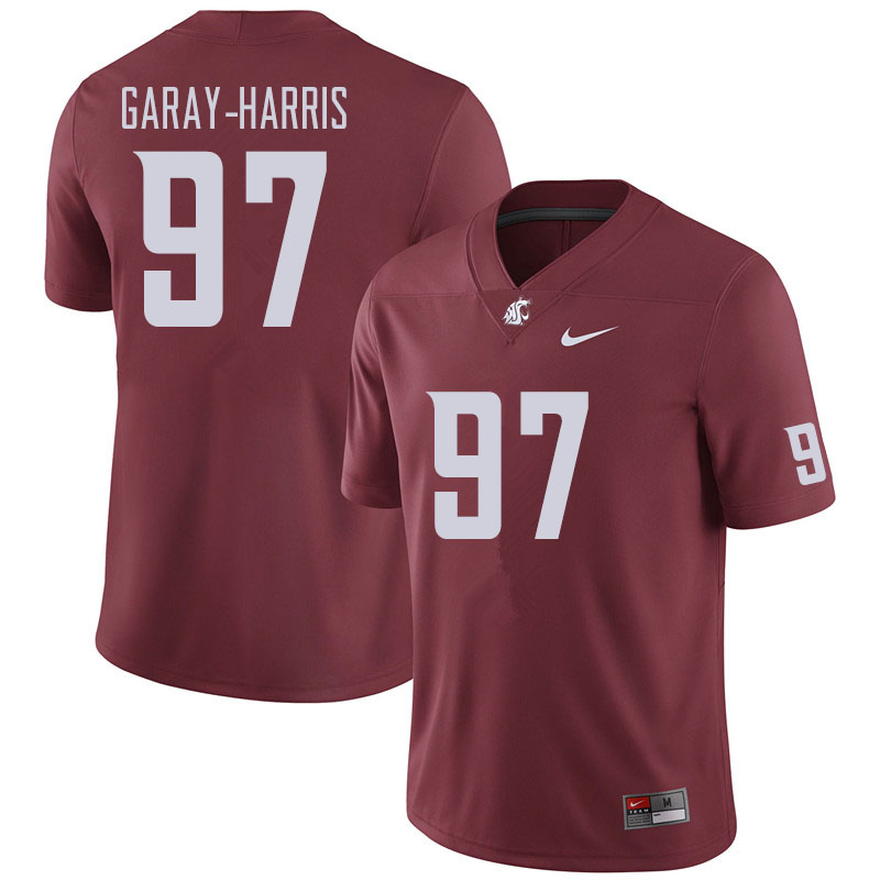 Men #97 Ty Garay-Harris Washington State Cougars Football Jerseys Sale-Crimson